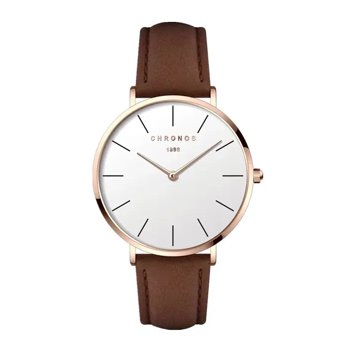 CHRONOS marque de luxe Montre pour hommes femmes minimaliste mode montres à Quartz unisexe décontracté analogique