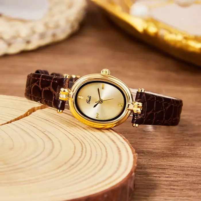 Montre à quartz rétro pour femme