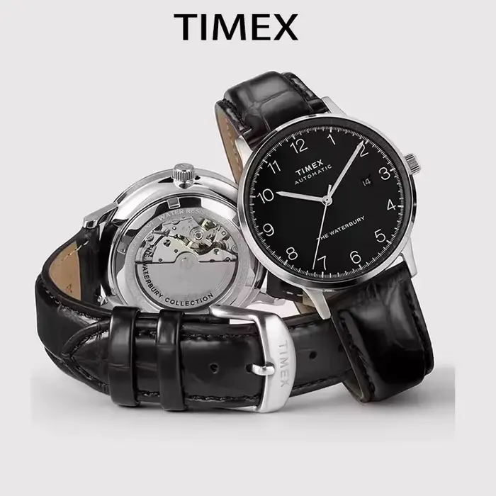 Montre mécanique de luxe Timex élégante résistante aux chocs et à l'eau pour homme occasions spéciales sportives et formelles