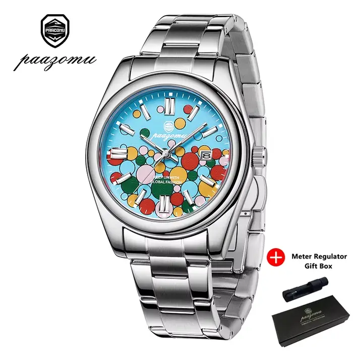 Paazomu – montres à Quartz pour hommes, chronographe, marque de luxe, étanche, à la mode, bracelet e