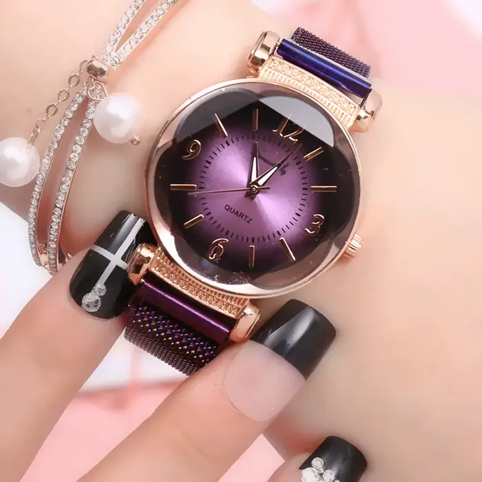 Nouvelle montre Milan sauvage pour femmes avec affichage analogique-digital et boucle ardillon ajustable pour occasions spéciales