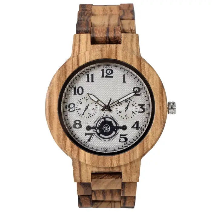 Montres en bois faites à la main minimalistes pour hommes occasionnels sportives élégantes cadeaux