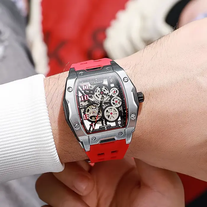 DULUNWE nouvelles montres pour hommes mode squelette mécanique