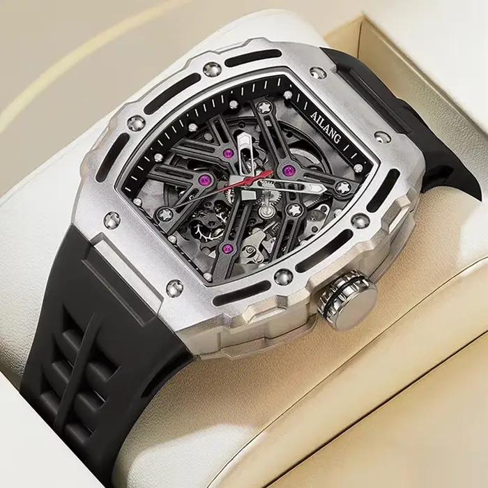 Montre Daniel Gorman Squelette Tonneau Automatique Edition Limitée pour Homme Occasions Spéciales Elégance et Précision