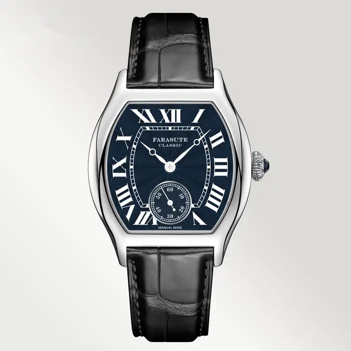 Montres mécaniques manuelles personnalisées FARASUTE 36 mm rétro Hangzhou, mouvement mécanique, saph