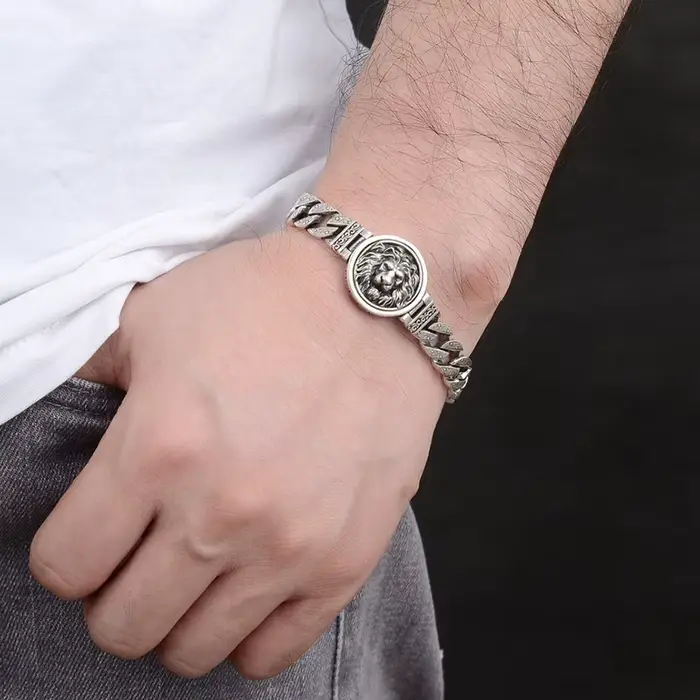 Bracelet tête de Lion pour hommes