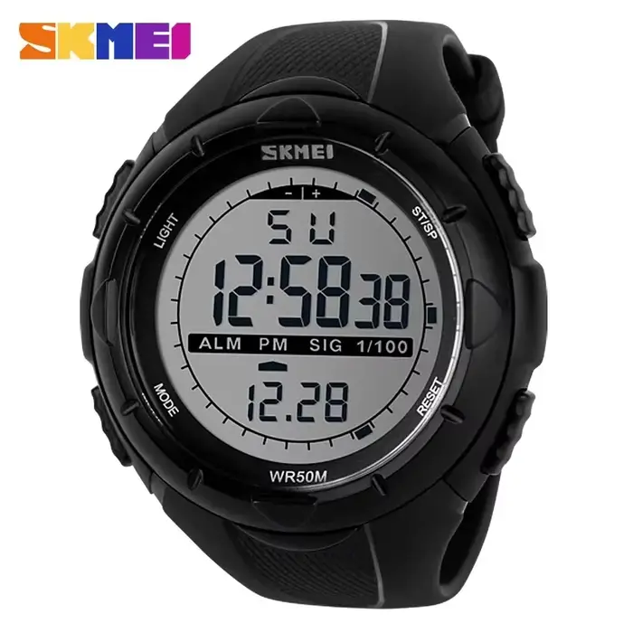 Montre sportive numérique Skmei 1025 résistante aux chocs pour hommes occassions spéciales sportives et quotidiennes