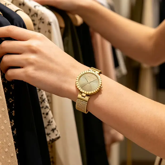 Montre pour femme en or rose 35 mm