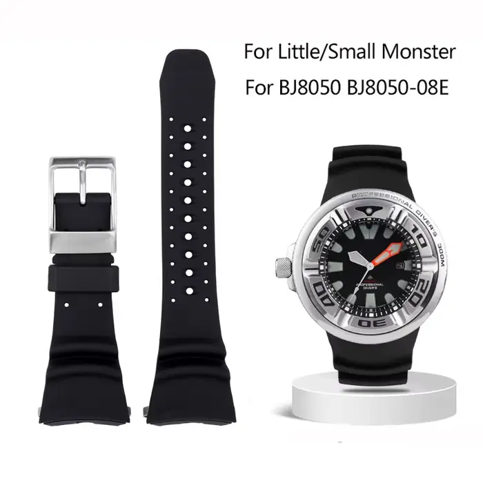 Bracelet de montre en caoutchouc pour Citizen BJ8050