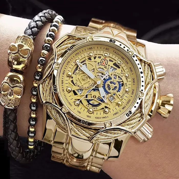 Montre Homme de Luxe à Grand Cadran Style Européen et Américain