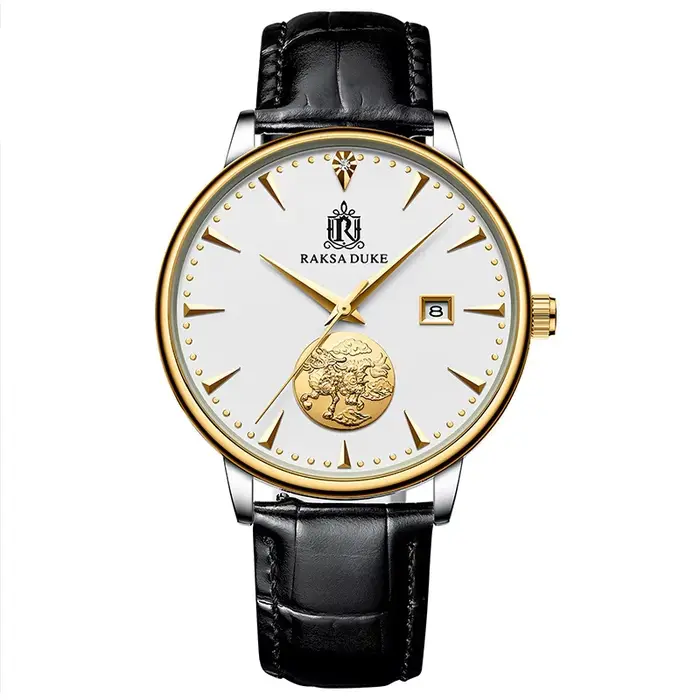Montre mécanique automatique pour homme série diamant avec cristal saphir et fonction calendrier pour homme style mode et casual occassions spéciales