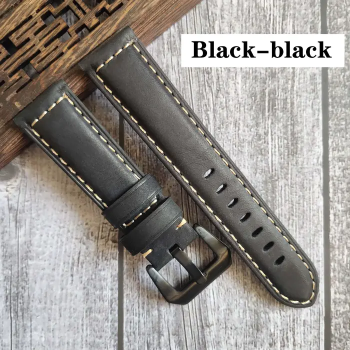 Bracelet de montre en cuir véritable pour Panerai Luminor Radiomir 18mm 20mm 22mm 24mm