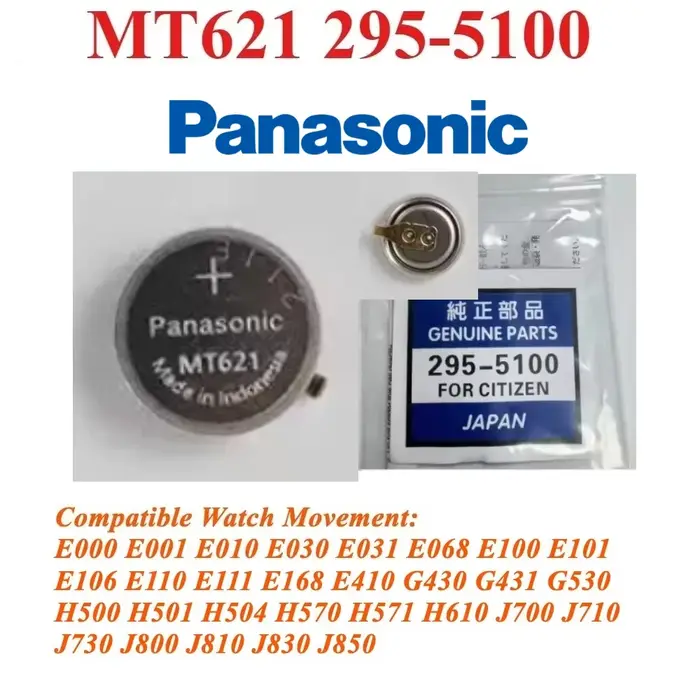 1 pièce 295-51 MT621 avec pied dans le sac pour batterie de montre citoyen 295 5100 295-51 295 51 da