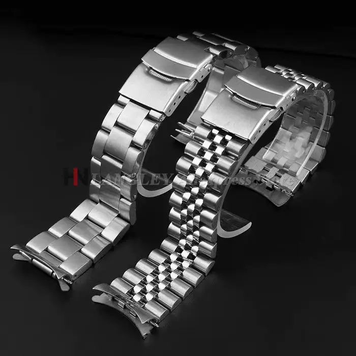 Bracelet de montre en acier inoxydable massif pour Seiko 5 SKX009/007 pour jubilé