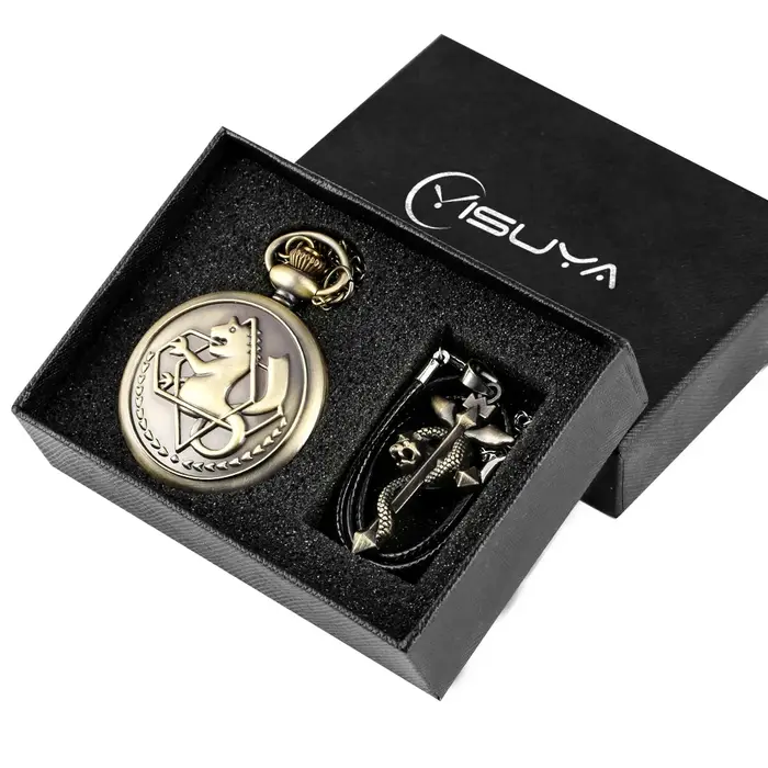 Fullmetal alchimiste argent/Bronze montre de poche pendentif