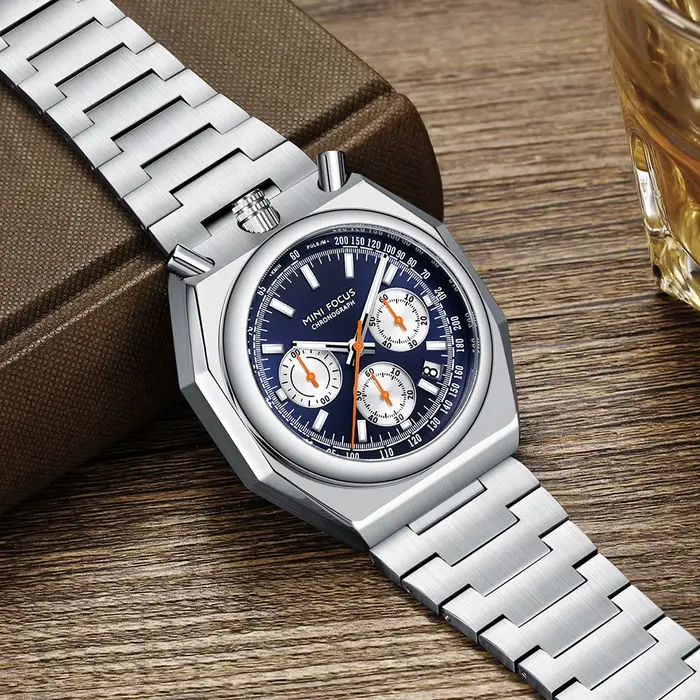 Montres créatives de luxe décontractées en argent pour hommes