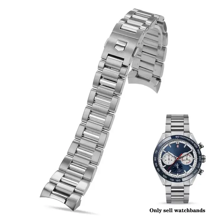 Bracelet de montre en acier inoxydable massif pour homme