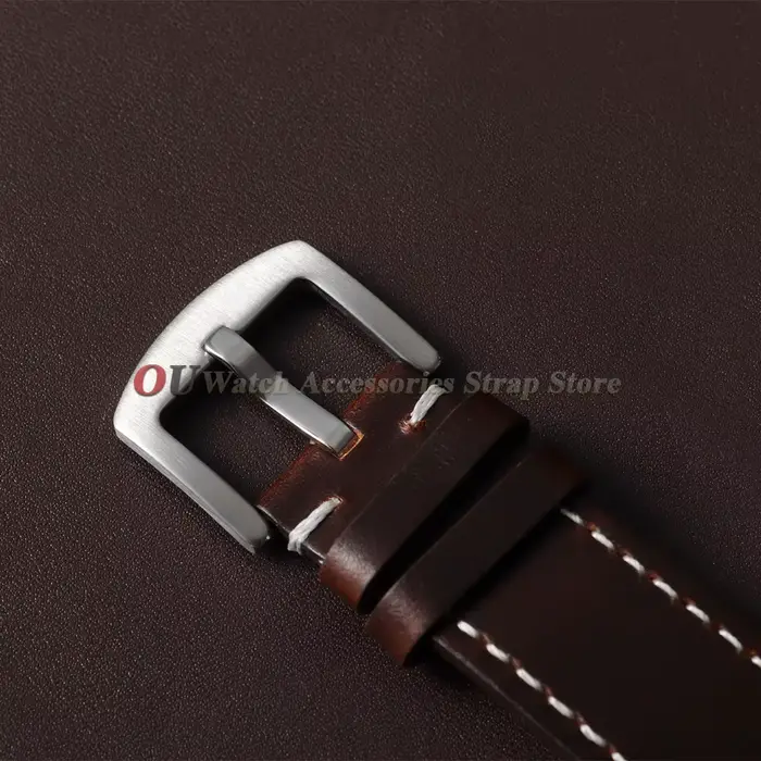 Bracelet de montre vintage en cuir huilé ciré 20mm 22mm pour Seiko pour Omega