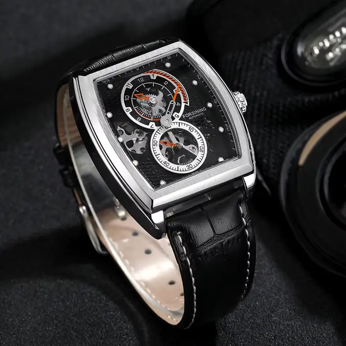 Montre-bracelet mécanique automatique étanche pour homme