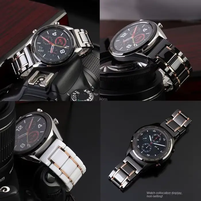 Bracelet de montre en céramique pour hommes et femmes