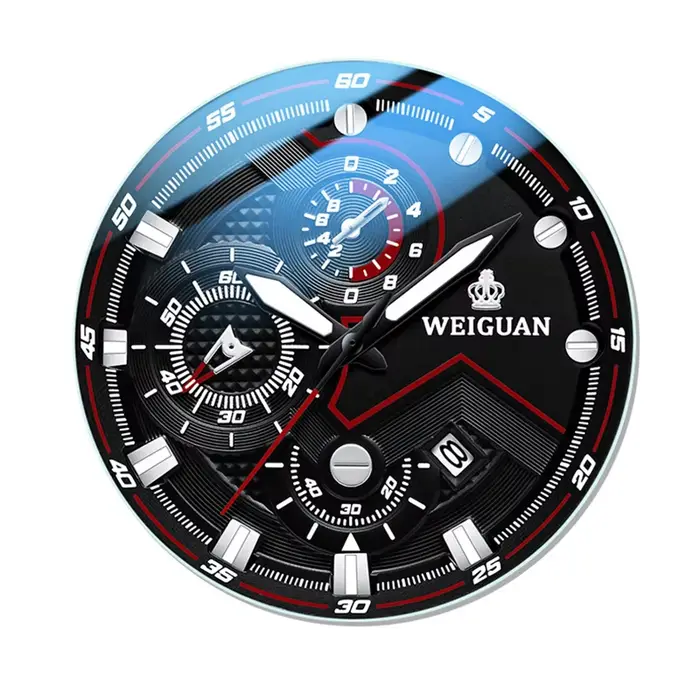 Montre pour hommes noir guerrier authentique à la mode en acier inoxydable étanche calendrier lumineux mâle