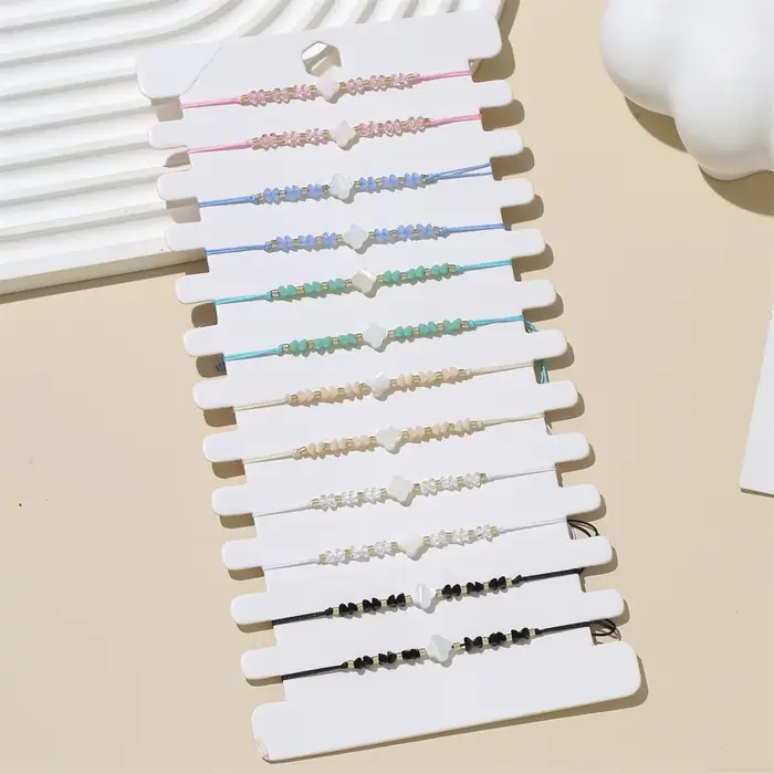 Ensemble de bracelets à breloques en forme de fleur blanche pour femmes