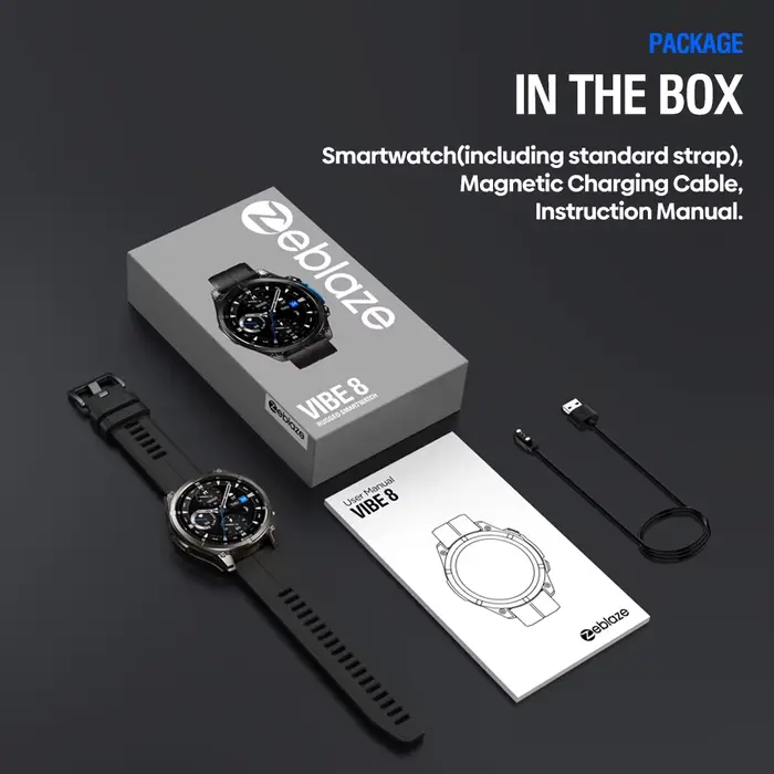 Nouveau 2025 Zeblaze VIBE 8 appels vocaux 1.43 "AMOLED affichage montre intelligente lampe de poche intégrée fréquence