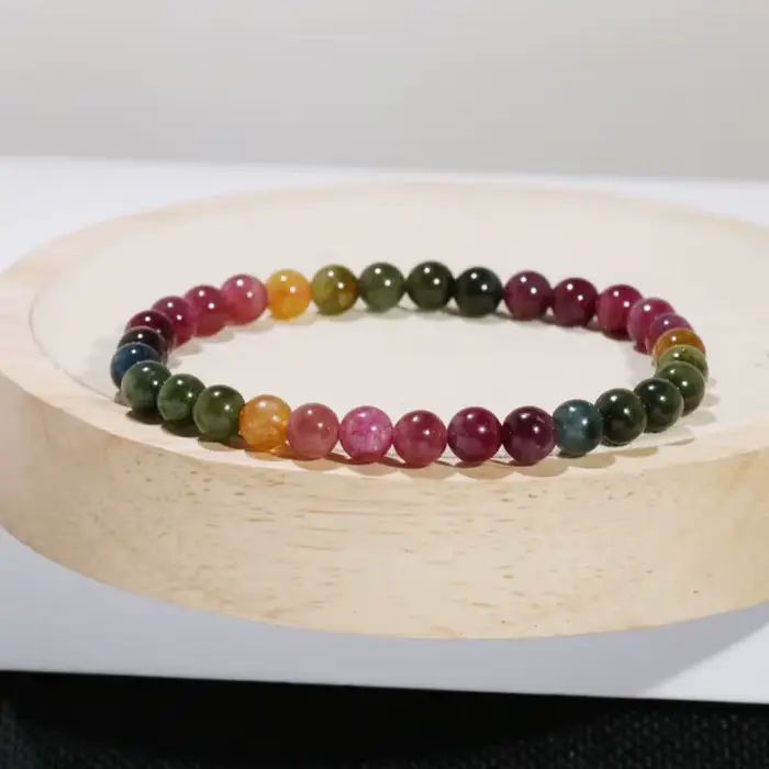 Bracelets perlés en pierre de cristal naturel pour femme
