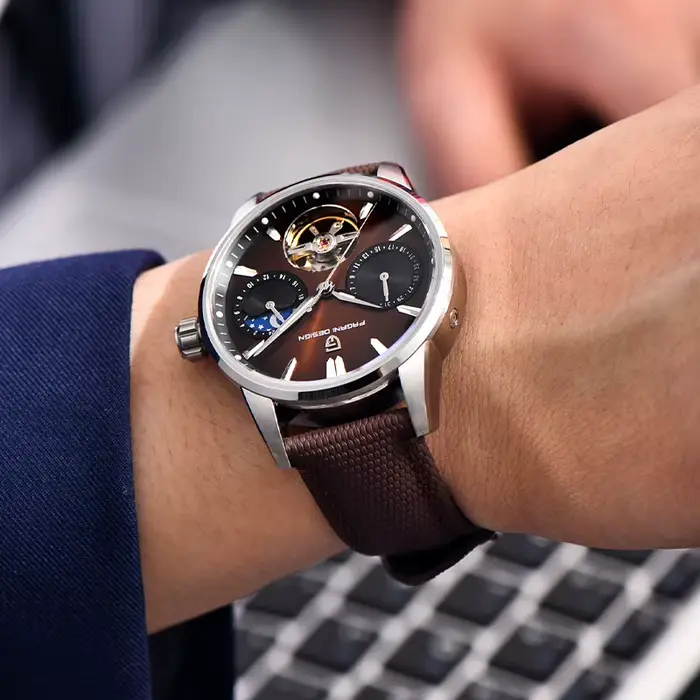 PAGANI DESIGN Tourbillon hommes montre-bracelet haut de gamme 41mm montres mécaniques saphir 100M étanche YS027 cadeau