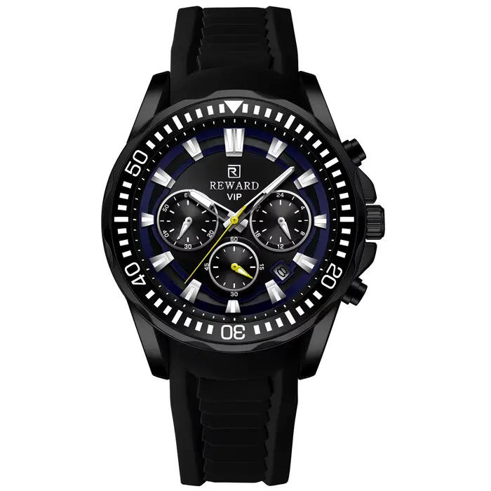 Montre homme à six aiguilles avec affichage numérique et analogique multifonctionnelle élégante et décontractée pour homme occasions spéciales
