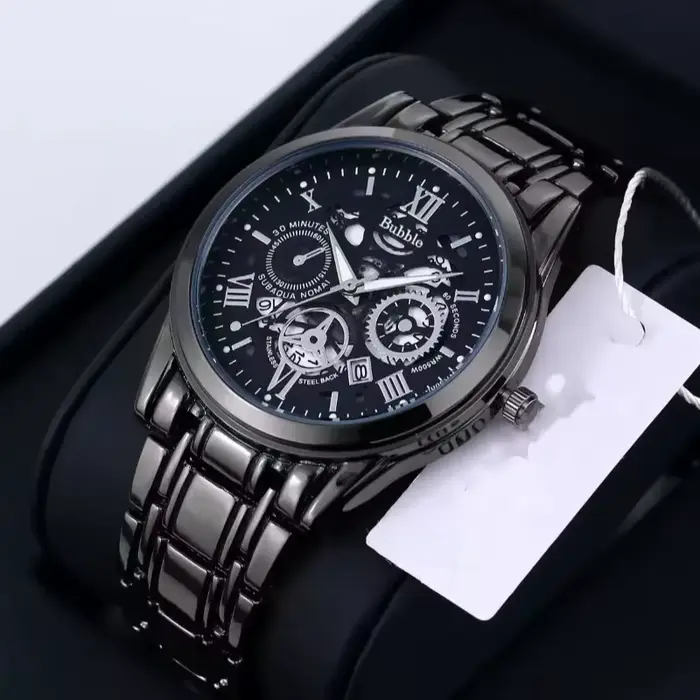 Montre à Quartz Automatique Tendance pour Homme Design Romain Élégante Décontractée Occasions Spéciales