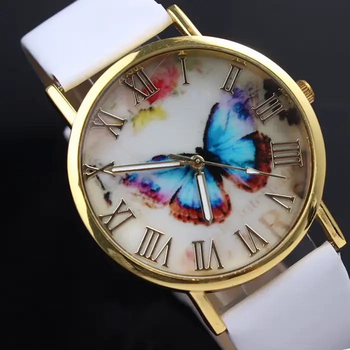 Hodinky – montre-bracelet en cuir pour femmes