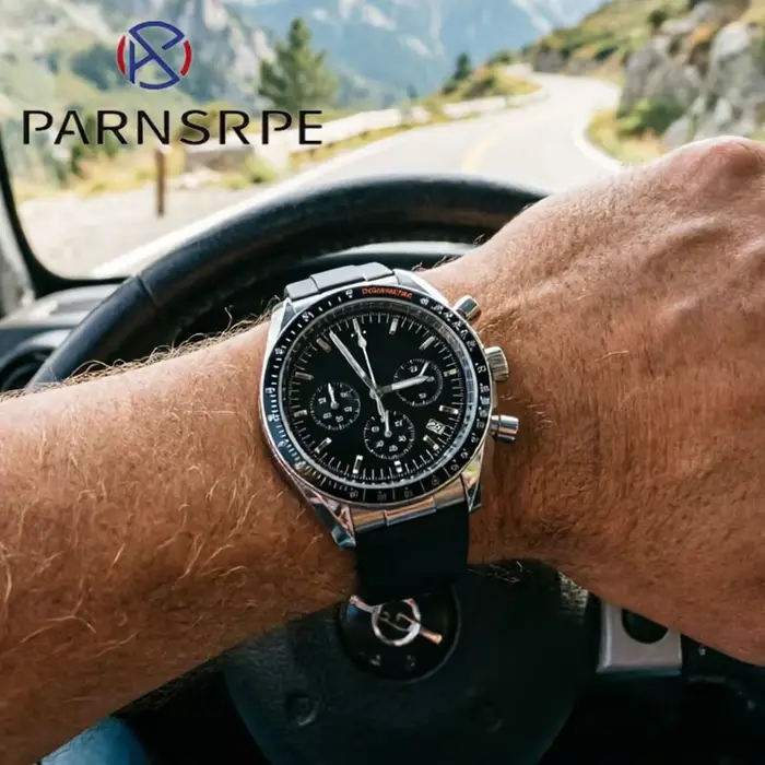 Nouvelle Montre Mécanique Chronographe Homme 2026 Luxe Sport Cadran Tachymètre 40mm VK63 Verre Saphir Affichage Date Usage Quotidien Professionnel
