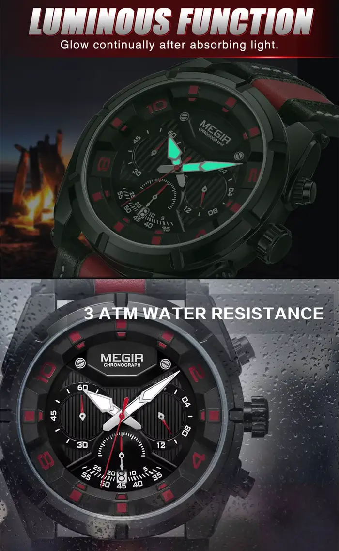 Montre Chronographe Sport Homme MEGIR