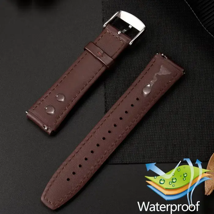 Bracelet de montre Vintage en cuir de vache
