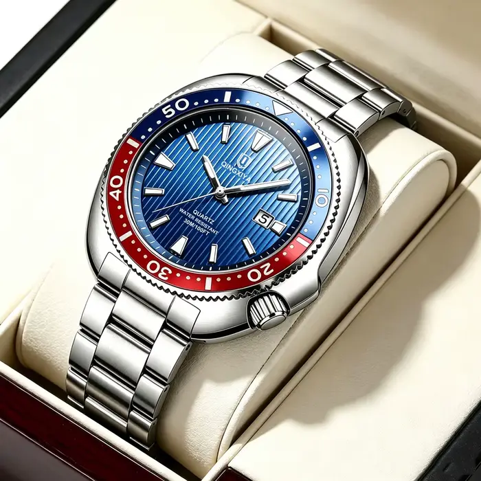 QINGXIYA Nouvelle montre à quartz de luxe pour hommes