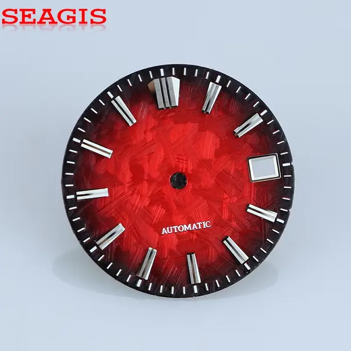 Cadran de montre Seagis bleu glace avec index multi-faces pour femmes et hommes, classique sans logo, ajustable et personnalisable