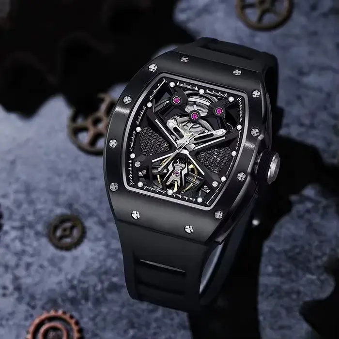 SAPPELEZ À LA DÉFIANCE : Montre-bracelet haut de gamme RMI White Label à mouvement automatique Modèle 5 – Cadeau de collection pour les passionnés de montres