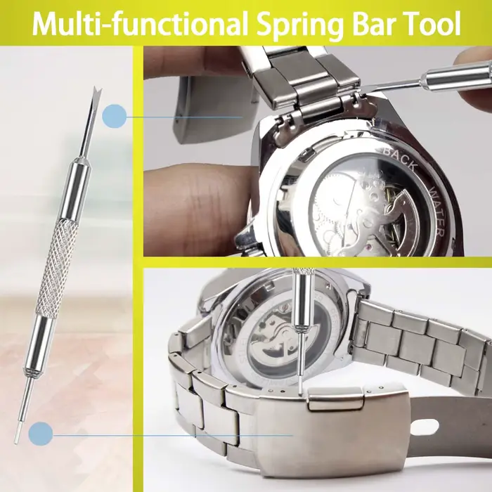 Kit d'outils de réparation de montres en métal pour l'élimination des maillons de bracelet et l'ajustement
