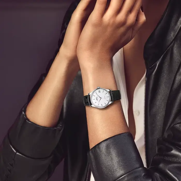 Montre-bracelet LOBINNI de luxe en acier inoxydable avec bracelet en cuir pour femmes, résistante à l'eau, mouvement automatique, pour occasions spéciales