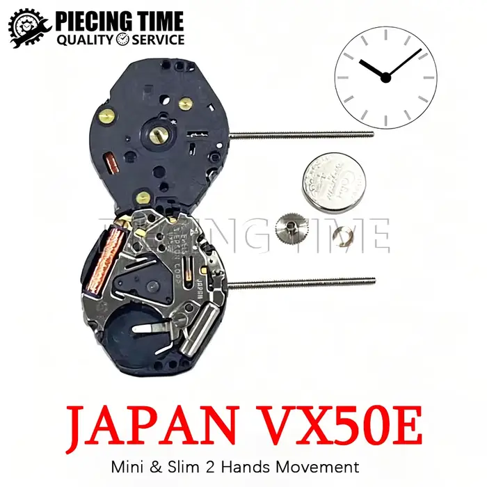 Mouvement à quartz japonais VX50 VX50E, mini-mouvement interne ultra-mince à deux aiguilles pour mon