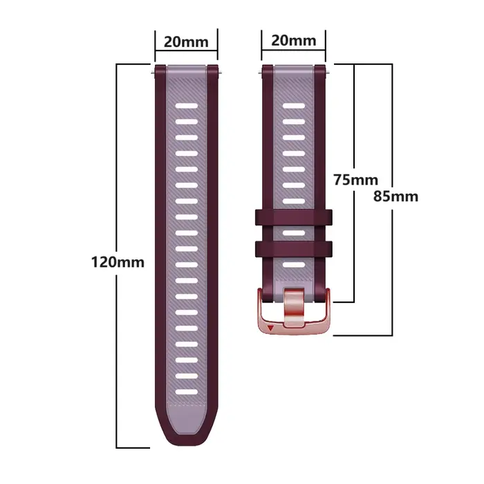 Bracelet de rechange en silicone pour Garmin Forerunner, bracelet de montre, accessoires Correa, 165, 645, 245 Music Venu 2 Pluss SQ 2, 20mm