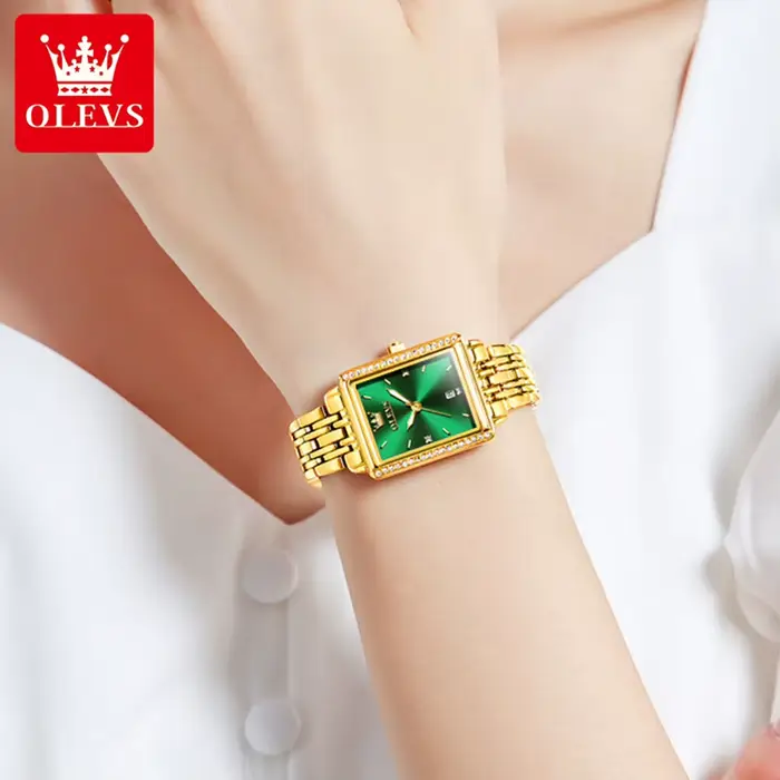OLEVS 9995 montre pour femme de luxe élégant Quartz dames montre-bracelet haut de gamme étanche lumineux Date