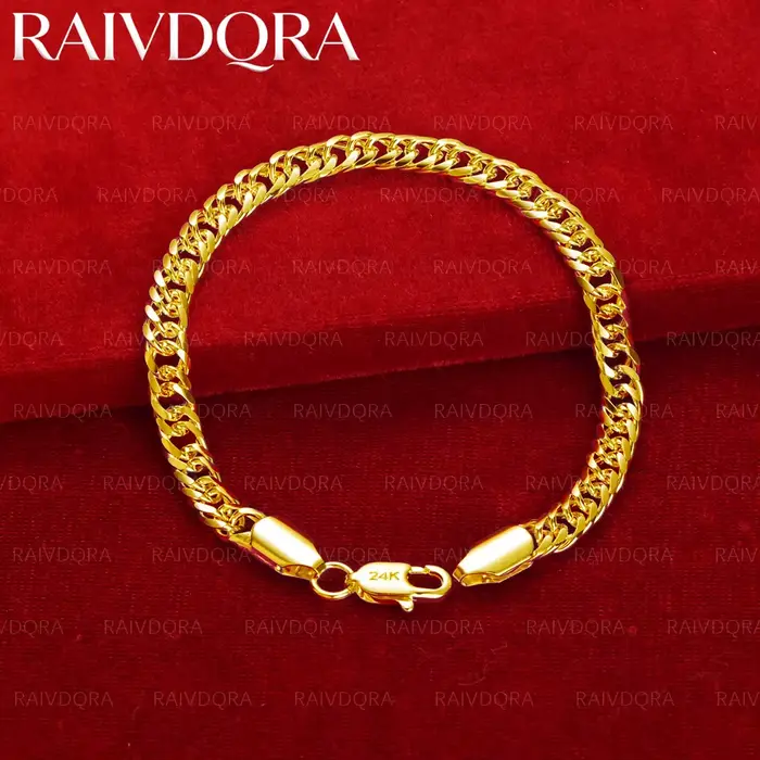 Bracelets plaqués or 18 carats pour femmes et hommes