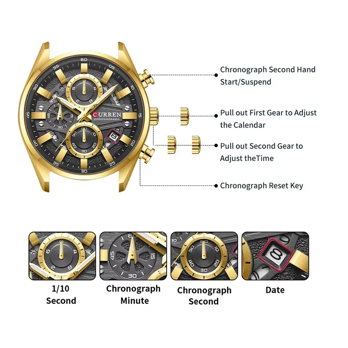 Montre chronographe CURREN pour homme