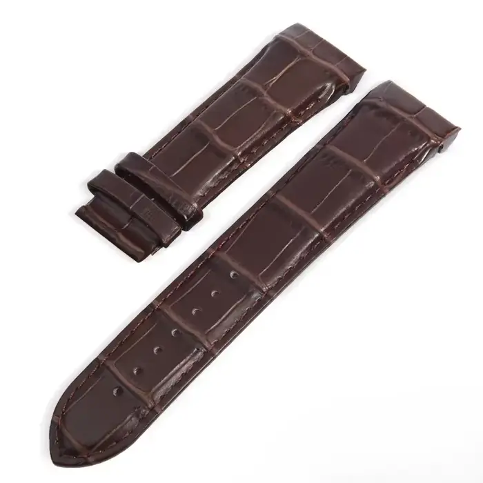 Bracelet de montre en cuir véritable pour homme