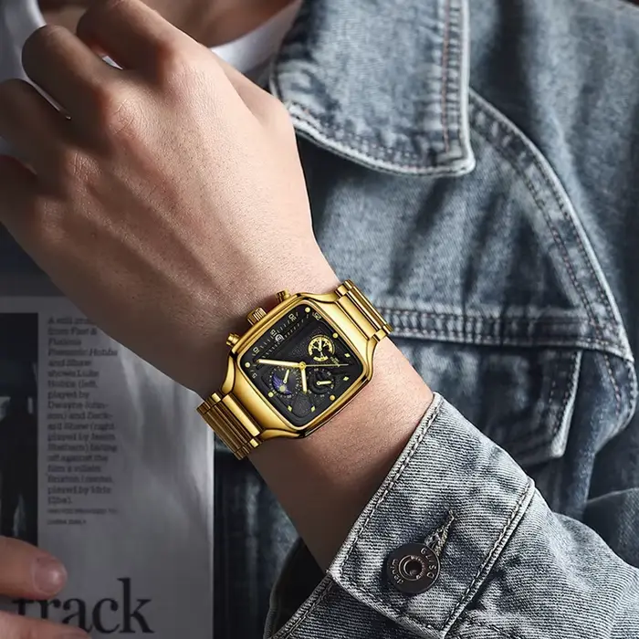 NIBOSI 2025 hommes montres haut de gamme de luxe chronographe montre à Quartz