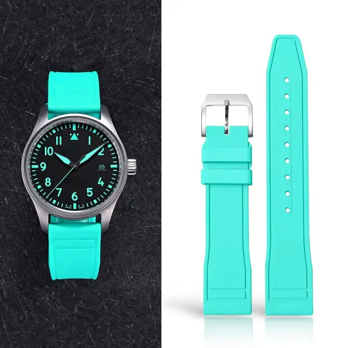 Bracelet de montre en caoutchouc pour IWC Pilot
