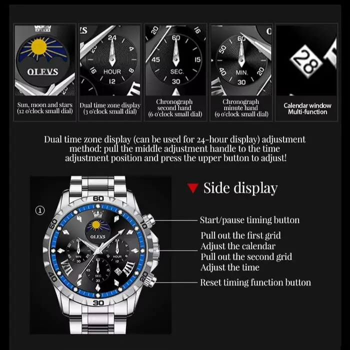 Montre de sport à quartz pour homme