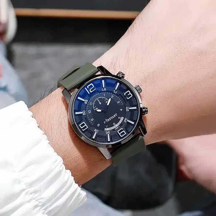 Montre à quartz d'affaires simple classique pour hommes